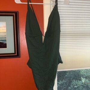 Green Strappy Swimsuit